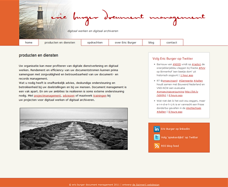 Homepage van Eric Burger document management